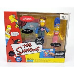The Simpsons High School Prom Exclusive Homer Marge 2002 Interactive Brand New
